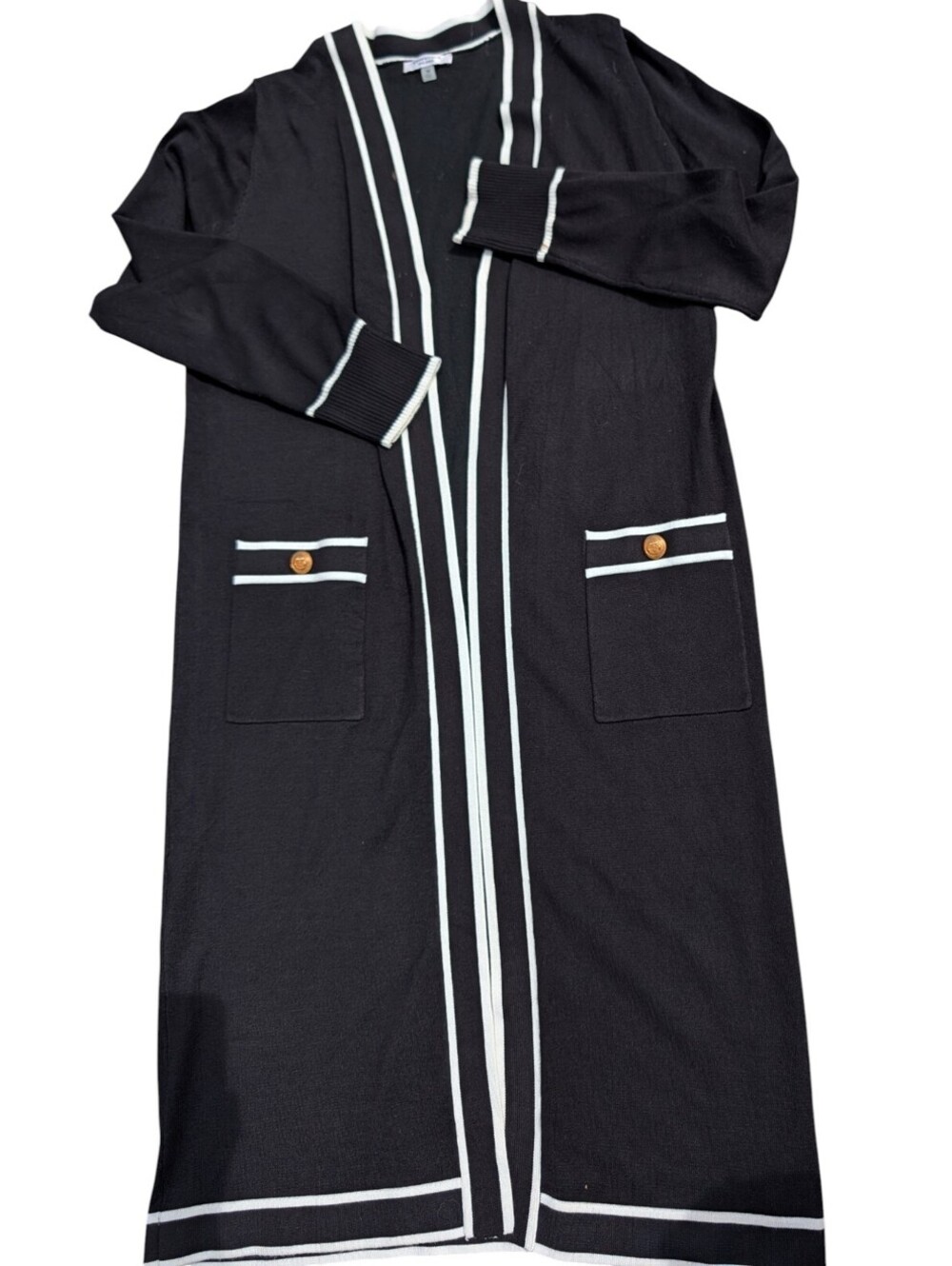Essentials Milano Women's Long Sleeve Duster Cardigan Size Medium - Picture 3 of 5